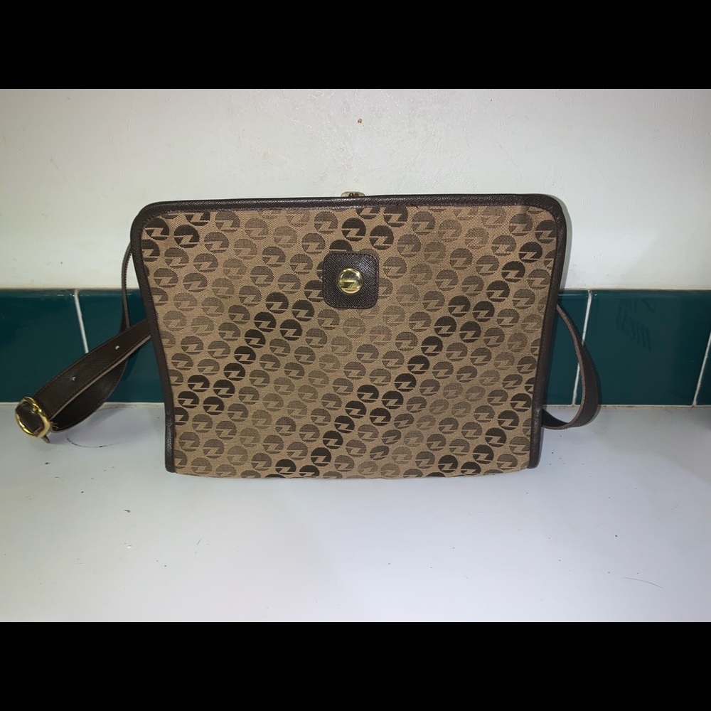 Zenith canvas and leather purse.